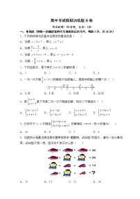 试卷 2020-2021学年华东师大版七年级数学下册期中考试模拟训练题B卷（word版 含答案）