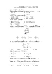 试卷 北京市实验中学2020-2021学年上学期七年级期末考试数学试卷（word版 含答案）