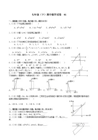 试卷 七年级（下）期中数学试卷01