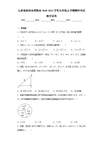 试卷 江苏省苏州市常熟市2020-2021学年九年级上学期期中考试数学试卷（word版 含答案）