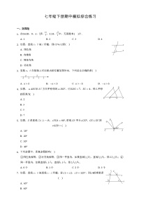 2020-2021学年人教版数学七年级下册期中模拟综合练习（word版 含答案）.