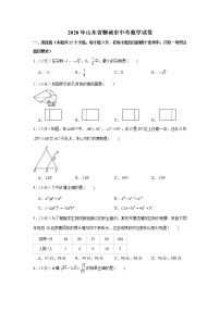 试卷 2020年山东省聊城市中考数学试卷