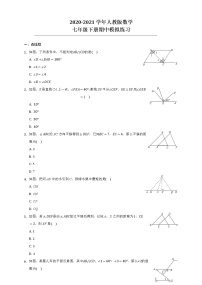 2020-2021学年人教版数学七年级下册 期中模拟综合练习（word版 含答案）