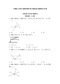 2020-2021学年人教版七年级下册数学期中复习模块复习精准练习学案