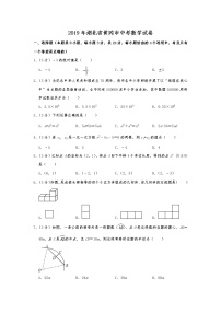 2019年湖北省黄冈市中考数学试题（Word版，含解析）