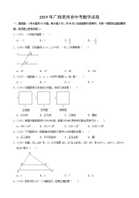 2019年广西贺州市中考数学试题（Word版，含解析）