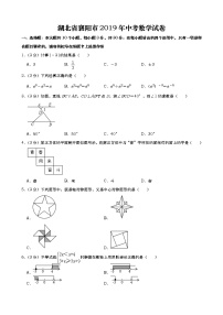 2019年湖北省襄阳市中考数学试题（Word版，含解析）