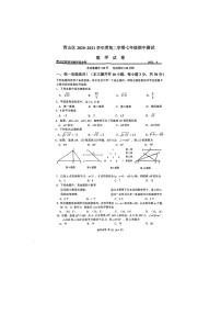 湖北省武汉市青山区2020--2021学年七年级下学期数学期中测试卷