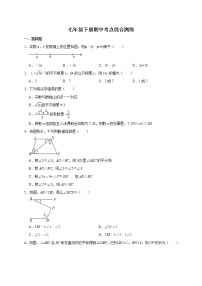 2020—2021学年人教版数学七年级下册期中考点综合测练