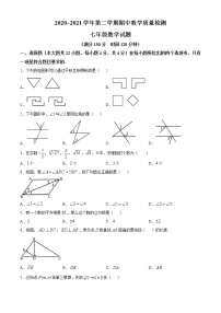 山东省德州市禹城市2020-2021学年七年级下学期期中数学试题（word版 含答案）