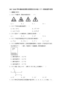 2017-2018学年湖南省邵阳市邵阳县七年级（下）期末数学试卷含答案