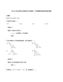 2019~2020学年山东临沂沂水县初一下学期期中数学试卷(详解) PDF版