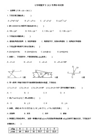 甘肃省张掖市2020-2021学年七年级下学期数学期中考试卷