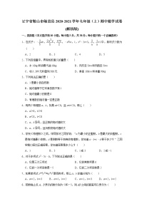 辽宁省鞍山市岫岩县2020-2021学年七年级上学期期中数学试卷（word版 含答案）