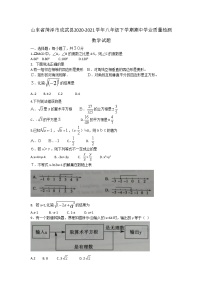 山东省菏泽市成武县2020-2021学年八年级下学期期中学业质量检测数学试题（word版 含答案）