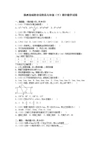 2021年陕西省咸阳市泾阳县七年级（下）期中数学试卷