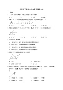 2020-2021学年七年级数学人教版下册期中综合复习同步专练