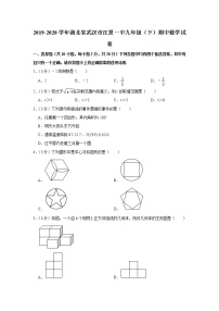 2019-2020学年湖北省武汉市江夏一中九年级（下）期中数学试卷