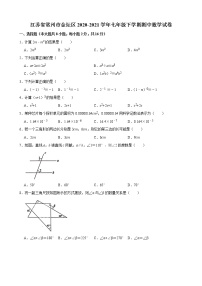 江苏省常州市金坛区2020-2021学年七年级下学期期中数学试卷（word版）