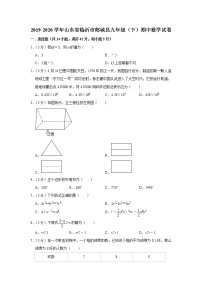 2019-2020学年山东省临沂市郯城县九年级（下）期中数学试卷 (1)