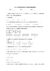 2021年河北省鸡泽县中考数学质量模拟检测卷