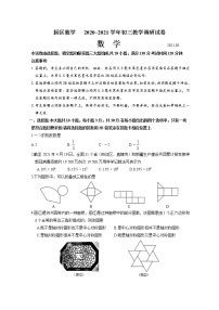 江苏省苏州工业园区2020_2021学年 九年级下学期数学教学调研试卷