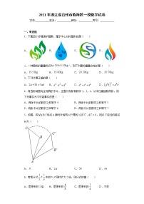 2021年浙江省台州市临海区一模数学试卷（word版 含答案）