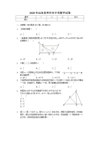 2020年山东省枣庄市中考数学试卷解析版