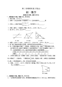 苏科版七年级下册数学期末复习卷(2) 七年级数学