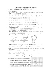 苏教版七年级下册数学期末考试试题及答案 (2)