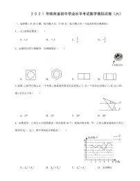 2021年陕西省初中学业水平考试数学模拟试卷(六)含答案