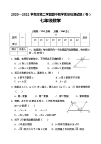 陕西省宝鸡市陇县2020-2021学年七年级下学期期中考试数学试题