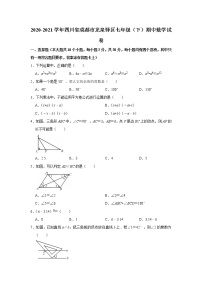 -四川省成都市龙泉驿区2020-2021学年七年级下学期期中数学试卷