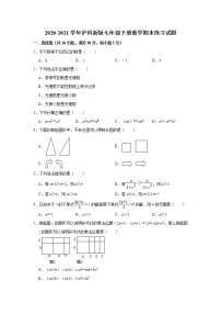 2020-2021学年沪科新版七年级下册数学期末练习试题