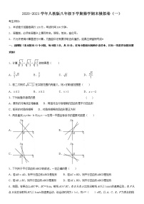 2020--2021学年人教版八年级下册数学期末复习卷（一）