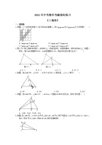 2021年中考数学考前强化练习三《三角形》(含答案)