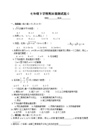 七年级下学期期末数测试题C(含答案)-