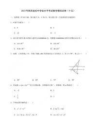 2021年陕西省初中学业水平考试数学模拟试卷（十五）含答案