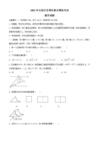 2021年河北省石家庄市四区联考中考模拟考试数学试题