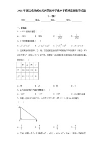 2021年浙江省湖州市吴兴区初中学业水平模拟监测数学试题（一模）（word版含答案）