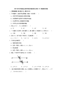 2019-2020学年黑龙江省齐齐哈尔市依安县七年级（下）期末数学试卷