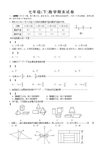 北师大版七年级数学下册期末测试卷