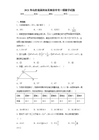 2021年山东省滨州市无棣县中考一模数学试题（word版 含答案）