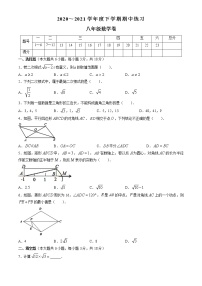 江西省赣州市全南县2020-2021学年八年级下学期期中练习数学试题（word版 含答案）