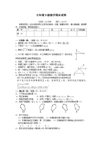 人教版七年级下册数学期末试卷