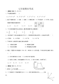 北师大版七年级数学下册期末考试试卷及答案 (2)
