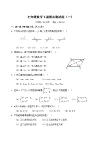 人教版七年级数学下册期末测试题1 (1)