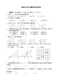 人教版七年级数学下册期末测试题(附答案)