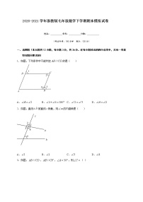 2020-2021学年浙教版七年级数学下学期期末模拟试卷（含解析）