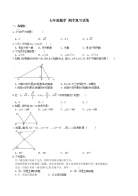 人教版七年级下册期中复习